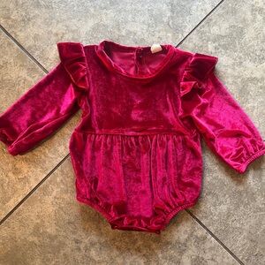 Velvet Long Sleeve Baby Romper
